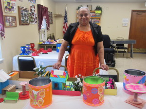 Rosa Ruiz leads the weekly arts and crafts sessions at Jennie Lane Apartments.
