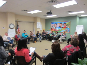 Springfield Housing Authority employees in training with the Alternatives to Violence Project.