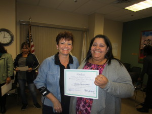 SHA Executive Deputy Director Michelle Booth and Commissioner Jessica Quiñonez at the end of the three-day training.