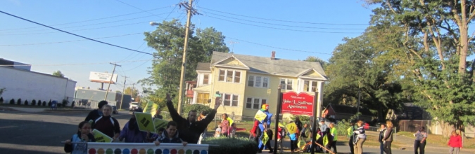 National Walk to School Day celebrated at Sullivan Apartments