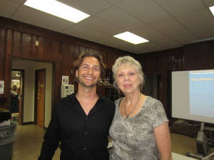 MindUp trainer Ryan Amsel and SHA literacy consultant Karen Guillette at the training.
