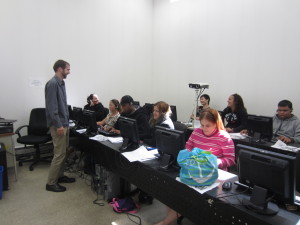 ESOL and computer instructor Nathan Bench heads up a class at the Deborah Barton Neighborhood Network Center.