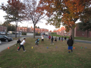 'Capture the Flag' is not only fun, but it promotes good health at Sullivan Apartments.