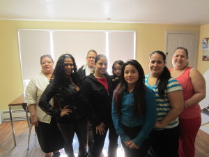 Members of the Robinson Gardens nutrition class gather.