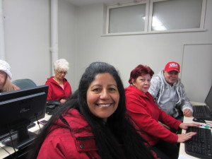 Maria Castellano said the computer classes at Riverview Apartments have boosted her skills.