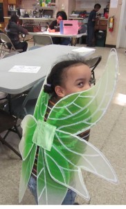 Destiny Garcia, 6, plays the role of the Green Fairy in the production at Springfield Housing Authority's Sullivan Apartments.