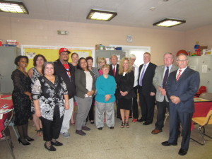 Massachusetts State Senator Jim Welch of West Springfield got a show of appreciation from providers of Talk/Read/Succeed! at Springfield Housing Authority's John L. Sullivan Apartments.