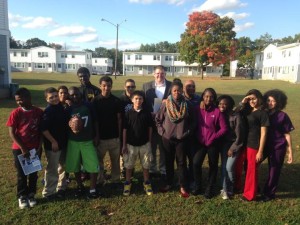 State Rep. Sean Curran visited the Robinson Gardens Youth Group.