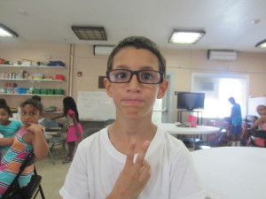 Isiah Hernandez, 8, at the Sullivan Apartments summer learning program.