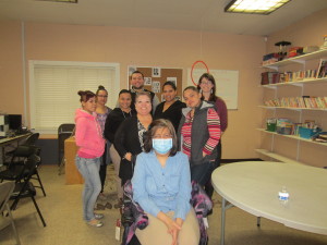 Participants at the Stress Reduction session at Springfield Housing Authority's Sullivan Apartments.