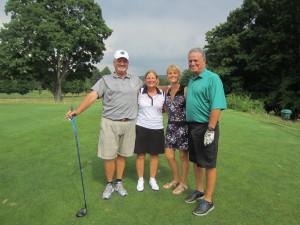 Golfers Jeff and Priscilla Chesky and Pam and Russ Omer at the tournament, representing sponsors Lyon & Fitzpatrick LLC.