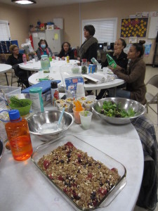 Delicious and healthy treats at the 'Cooking Matters' program at Sullivan Apartments.
