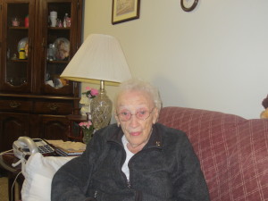 World War II Army Veteran Margery Durand, who lives at Springfield Housing Authority's Jennie Lane Apartments.