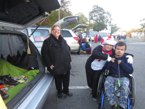Trick-or-treating fun at Robinson Gardens with 21-year-old Jose Rivera.