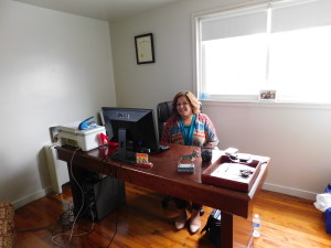Resident Services Coordinator Daisy Gomez in her new T/R/S! office at Duggan Park Apartments.